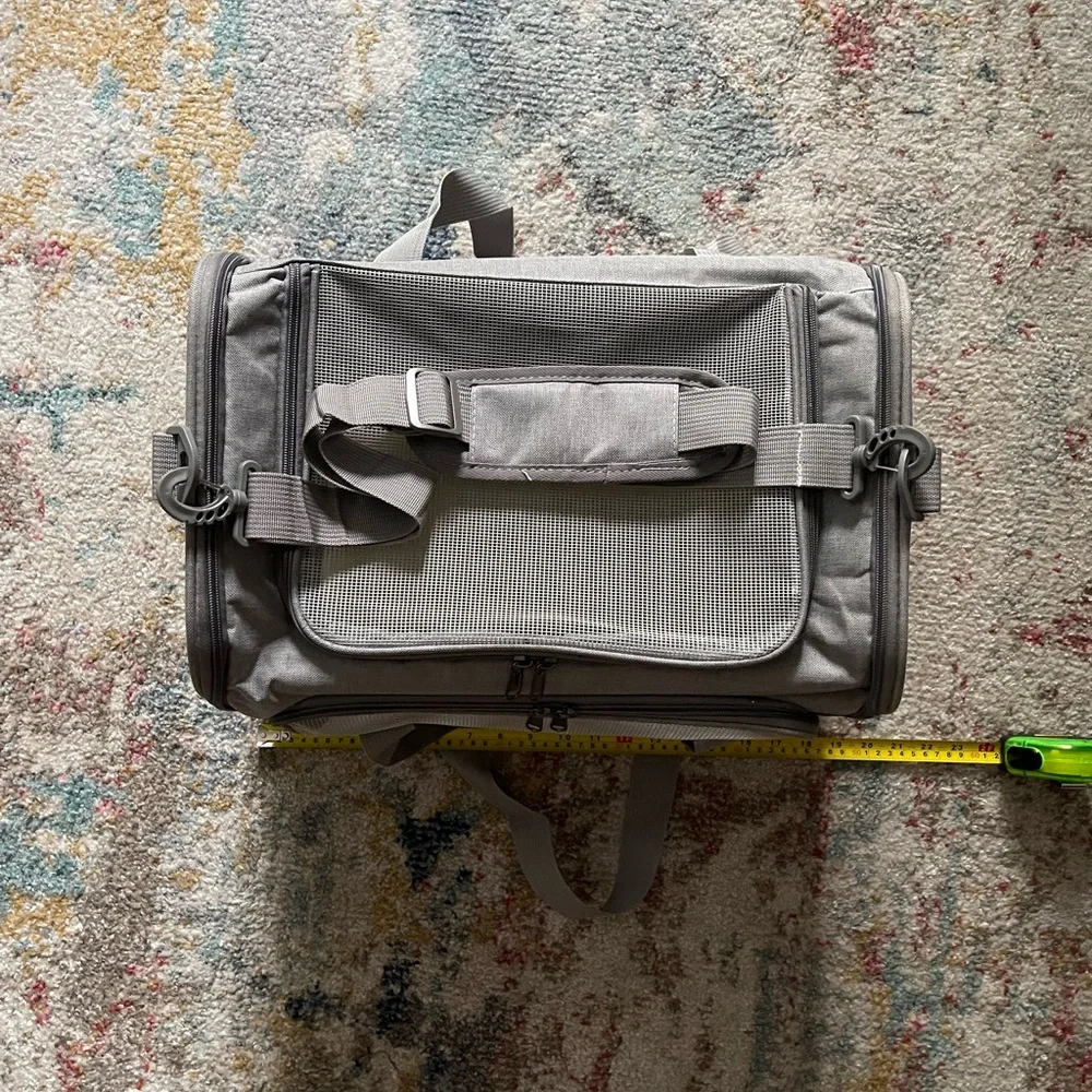 Foldable Gray Small Pet Carrier